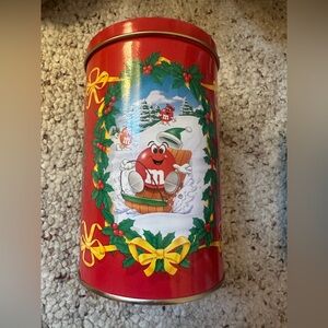Vintage M&M's Red Holiday Tin